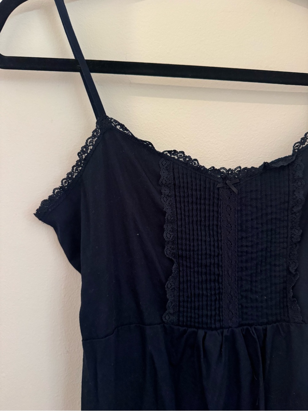 Brandy Melville Navy Blue Midi Dress with Lace Trim - Picture 5 of 8